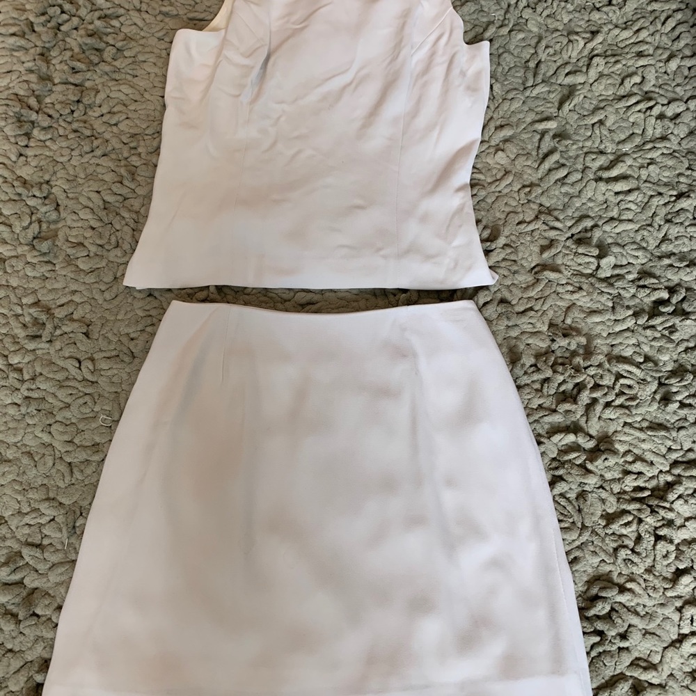 White top and skirt set